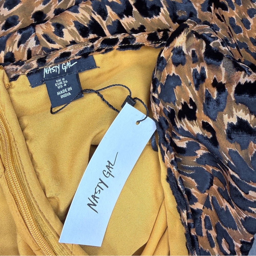 Nasty Gal Leopard Print Maxi Skirt in Brown and Black NWT size Small - Picture 5 of 5